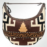 ADBGZ310B American Darling HOBO Hand Tooled Upcycled Wool Genuine Leather women bag western handbag purse