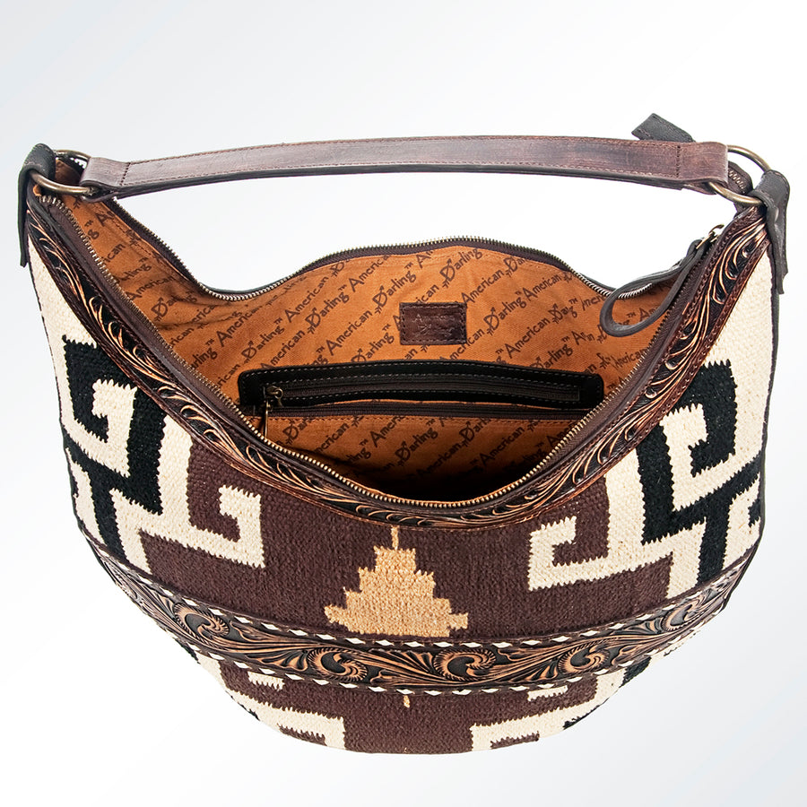 American Darling Hobo Hand Tooled Saddle Blanket Genuine Leather Western Women Bag | Handbag Purse Bags for Cute