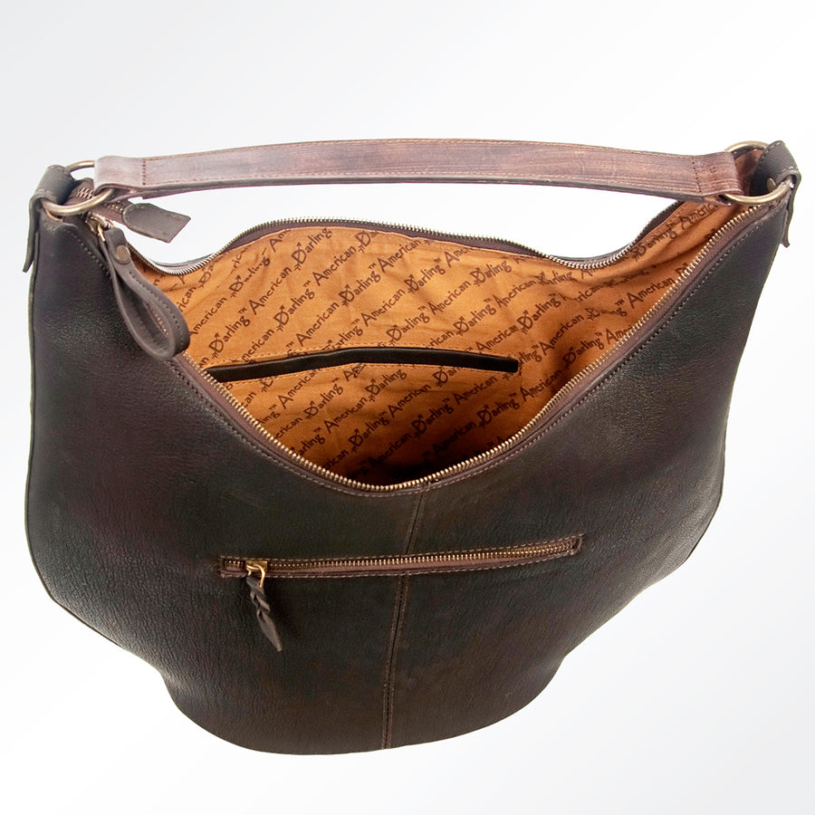 American Darling Hobo Hand Tooled Saddle Blanket Genuine Leather Western Women Bag | Handbag Purse Bags for Cute