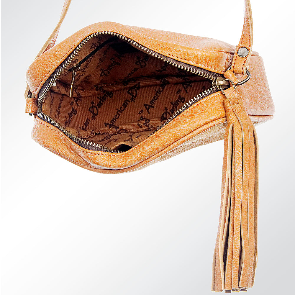 American Darling Small Crossbody Hair On Genuine Leather Western Women Bag Handbag Purse | for Cute