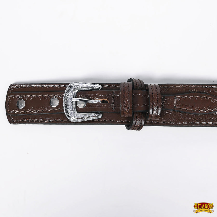 HILASON Western Genuine Leather Belt for Men Women Cowboy Cowgirl Handmade Unisex Full Grain Heavy Duty Engraved Buckle