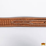 HILASON Western Genuine Leather Belt for Men Women Cowboy Cowgirl Handmade Unisex Basketweave Heavy Duty Belt