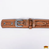 HILASON Western Genuine Leather Belt for Men Women Cowboy Cowgirl Handmade Unisex Basketweave Heavy Duty Belt