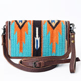 ADBG485D13 American Darling ORGANISER Upcycled Wool Genuine Leather women bag western handbag purse