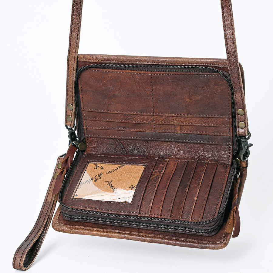 American Darling Organizer Hair On Genuine Leather Western Women Bag Handbag Purse | for Cute Travel