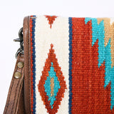 ADBG485D14 American Darling ORGANISER Upcycled Wool Genuine Leather women bag western handbag purse