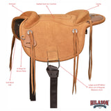 Bareback Pad Saddle Baretek Natural Horse Treeless Leather Pad