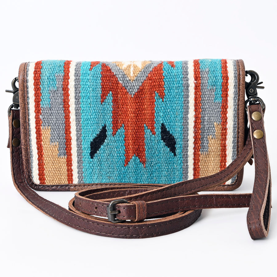 American Darling Organizer Saddle Blanket Genuine Leather Western Women Bag Handbag Purse | for Cute Travel