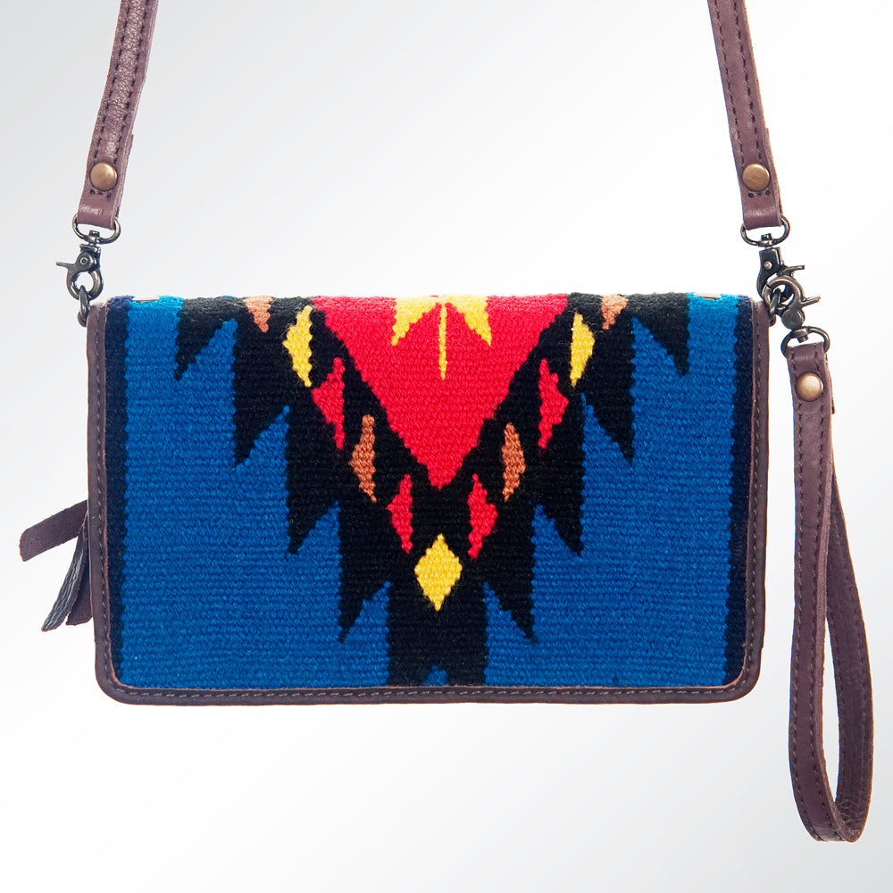 American Darling ORGANISER Upcycled Wool Genuine Leather women bag western handbag purse