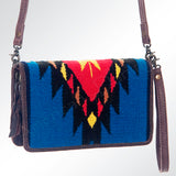 ADBG485D17 American Darling ORGANISER Upcycled Wool Genuine Leather women bag western handbag purse