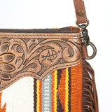 ADBG236P American Darling CROSS BODY II Hand Tooled Upcycled Wool Genuine Leather women bag western handbag purse