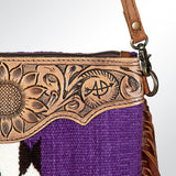 ADBG236T American Darling CROSS BODY II Hand Tooled Upcycled Wool Genuine Leather women bag western handbag purse