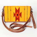 American Darling ORGANISER Upcycled Wool Genuine Leather women bag western handbag purse