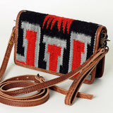 ADBG485E American Darling ORGANISER Upcycled Wool Genuine Leather women bag western handbag purse