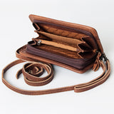 ADBG485G American Darling ORGANISER Upcycled Wool Genuine Leather women bag western handbag purse