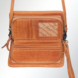 American Darling ORGANISER Upcycled Wool Genuine Leather women bag western handbag purse