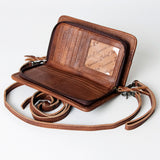 American Darling ORGANISER Upcycled Wool Genuine Leather women bag western handbag purse