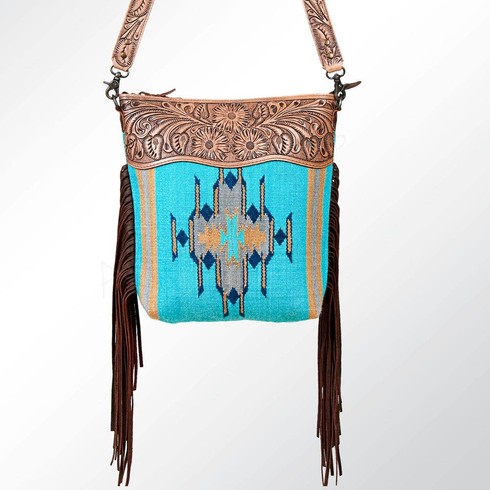 American Darling Cross Body Hand Tooled Saddle Blanket Genuine Leather Western Women Bag Handbag Purse | Crossbody for Cute