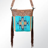 American Darling Cross Body Hand Tooled Saddle Blanket Genuine Leather Western Women Bag Handbag Purse | Crossbody for Cute