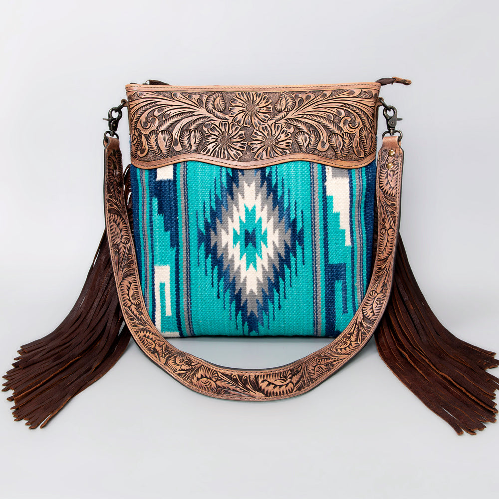 American Darling Cross Body Hand Tooled Saddle Blanket Genuine Leather Western Women Bag Handbag Purse | Crossbody for Cute
