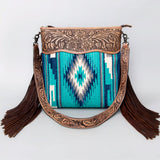 American Darling Cross Body Hand Tooled Saddle Blanket Genuine Leather Western Women Bag Handbag Purse | Crossbody for Cute