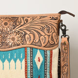 American Darling Cross Body Hand Tooled Saddle Blanket Genuine Leather Western Women Bag Handbag Purse | Crossbody for Cute