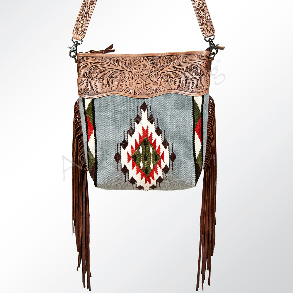 American Darling Cross Body Hand Tooled Saddle Blanket Genuine Leather Western Women Bag Handbag Purse | Crossbody for Cute
