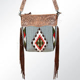 American Darling Cross Body Hand Tooled Saddle Blanket Genuine Leather Western Women Bag Handbag Purse | Crossbody for Cute