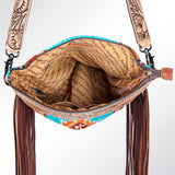 American Darling Cross Body Hand Tooled Saddle Blanket Genuine Leather Western Women Bag Handbag Purse | Crossbody for Cute
