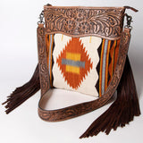 American Darling Cross Body Hand Tooled Saddle Blanket Genuine Leather Western Women Bag Handbag Purse | Crossbody for Cute
