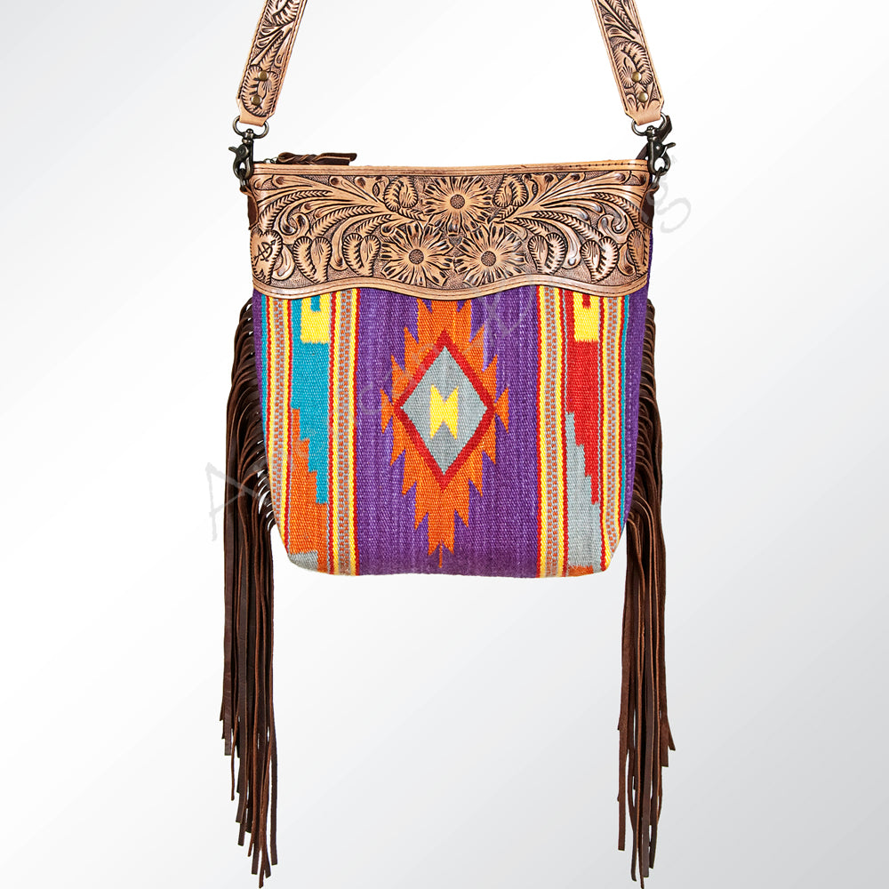 American Darling Cross Body Hand Tooled Saddle Blanket Genuine Leather Western Women Bag Handbag Purse | Crossbody for Cute
