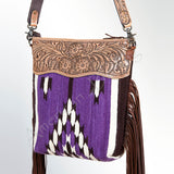 American Darling Cross Body Hand Tooled Saddle Blanket Genuine Leather Western Women Bag Handbag Purse | Crossbody for Cute