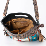 American Darling Clutch Hand Tooled Saddle Blanket Fabric Genuine Leather Western Women Bag Handbag Purse | Purses for Cute