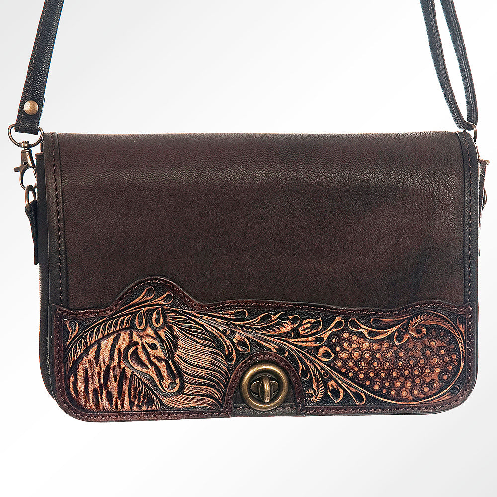 American Darling Cross Body Hand Tooled Full Grain Genuine Leather Western Women Bag Handbag Purse | Crossbody for Cute