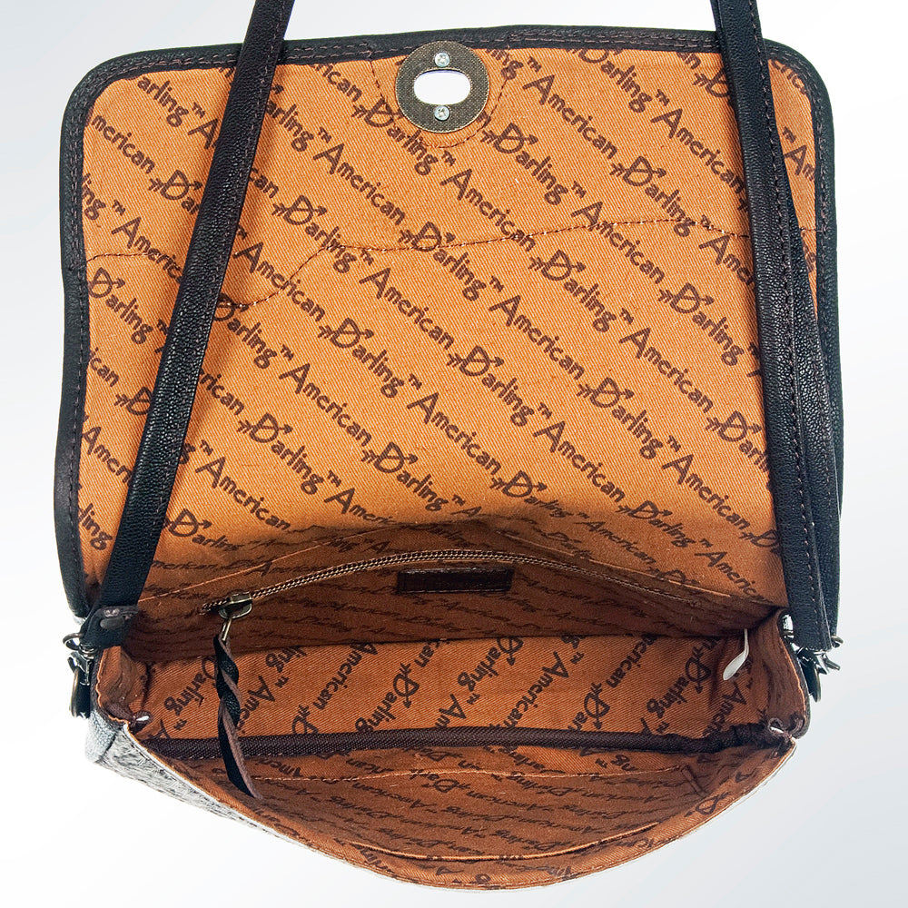 American Darling Cross Body Hand Tooled Full Grain Genuine Leather Western Women Bag Handbag Purse | Crossbody for Cute