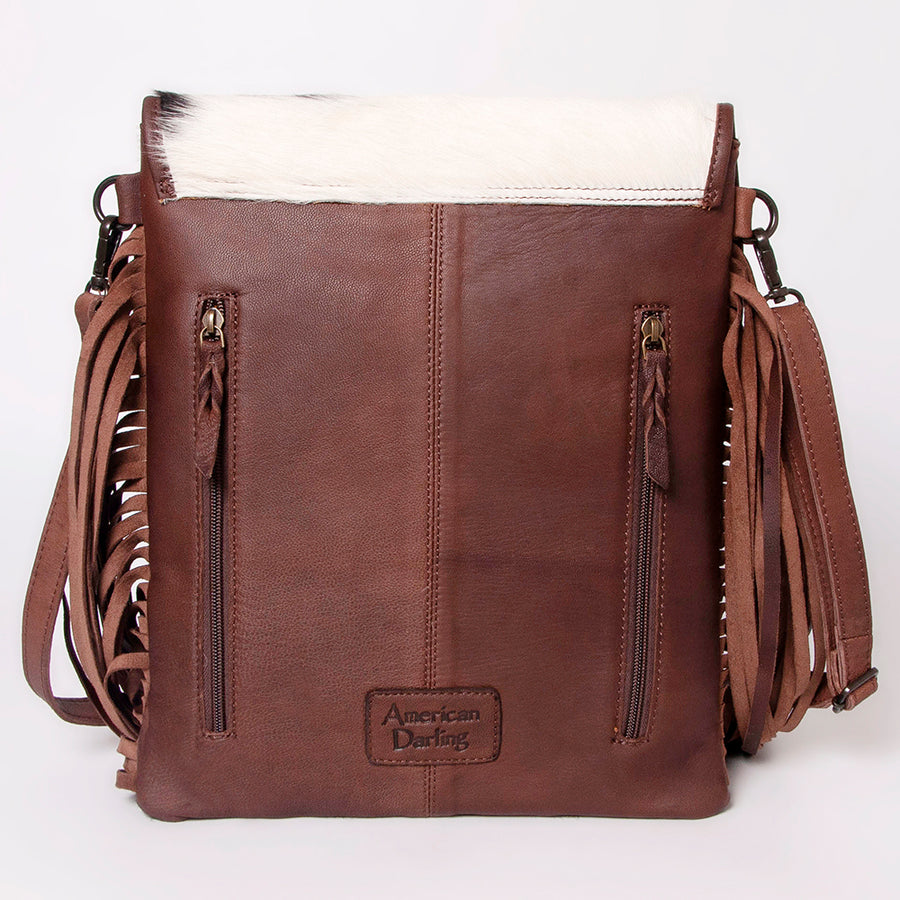 American Darling Messenger Hair On-Genuine Leather Western Women Bag Handbag Purse | Crossbody for Cute