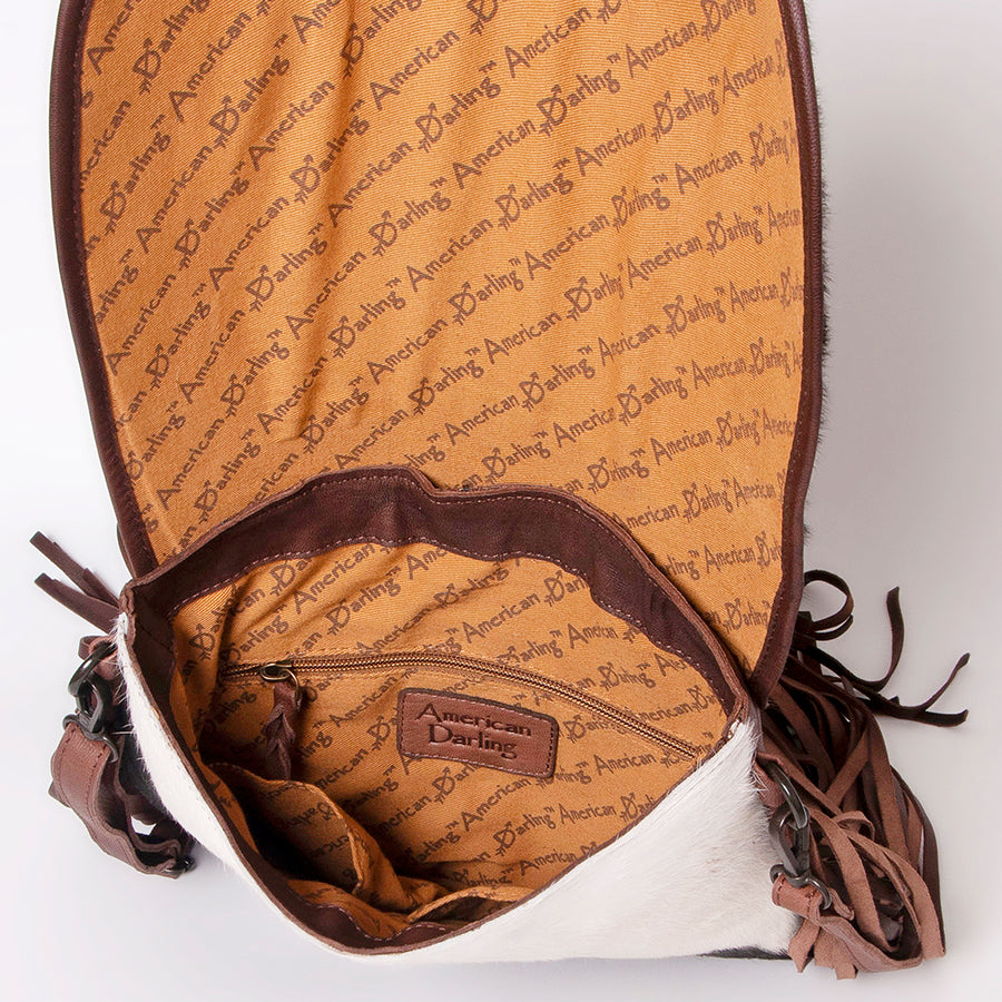 American Darling Messenger Hair On-Genuine Leather Western Women Bag Handbag Purse | Crossbody for Cute