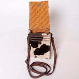 ADBGZ326 American Darling CELL PHONE HOLDER Hand Tooled Hair-on Genuine Leather women bag western handbag purse
