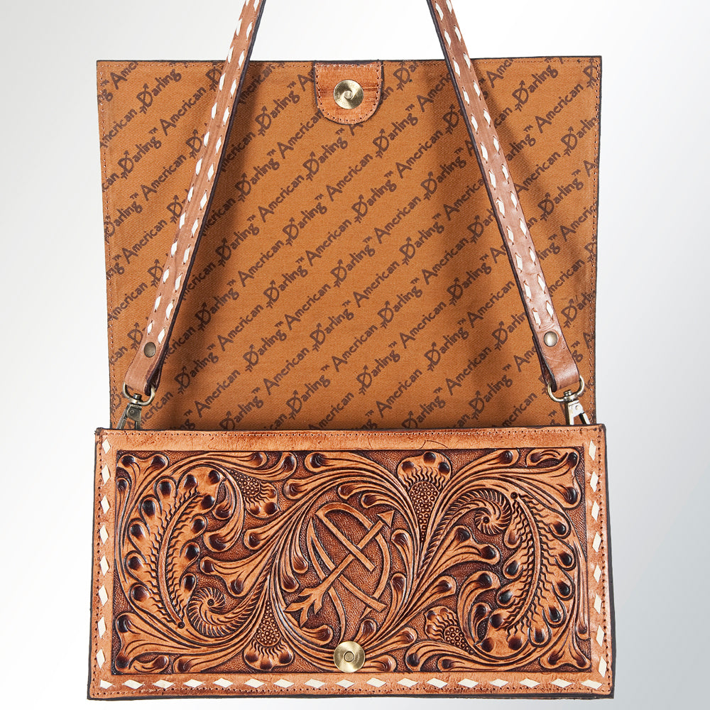 American Darling Cross Body Hand Tooled Genuine Leather Western Women Bag Handbag Purse | Crossbody for Cute