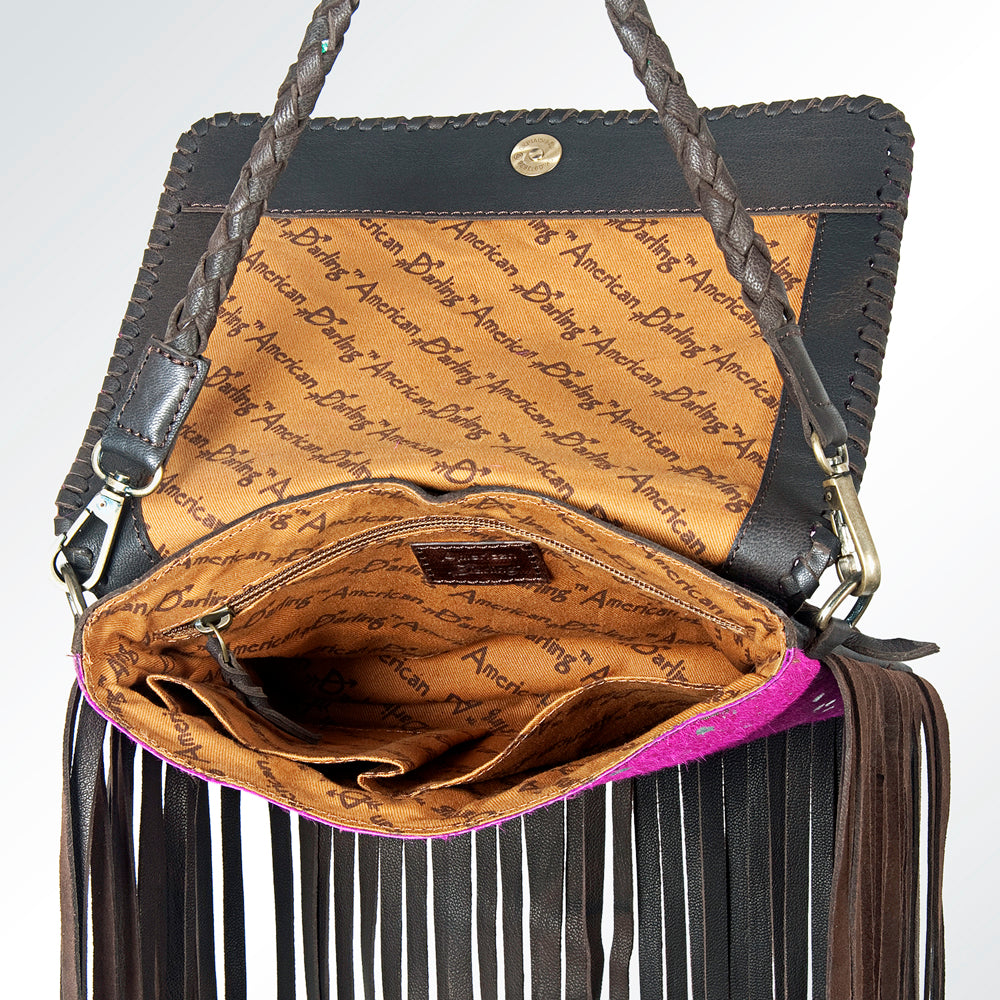 American Darling Cross Body Hair On-Genuine Leather Western Women Bag Handbag Purse | Crossbody for Cute