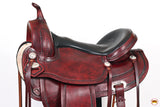 HILASON Western Horse Saddle American Leather Flex Tree Trail & Pleasure Antique Mahogany | American Saddle Horse | Leather Saddle | Western Saddle | Saddle for Horses | Horse Saddle Western
