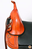 Hilason Western Horse Treeless Trail Genuine American Leather Saddle