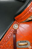 Hilason Western Horse Treeless Trail Genuine American Leather Saddle