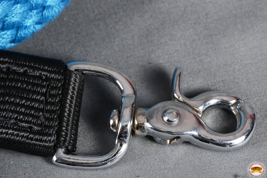 Hilason Braided Flat Cotton Roping Rein Trigger Snap 1" X 7Ft | Horse Racing Barrel Gifts