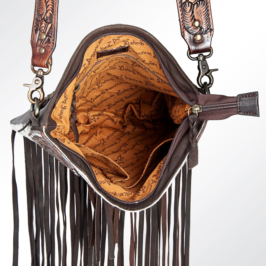 American Darling Large Crossbody Hand Tooled Saddle Blanket Genuine Leather Western Women Bag Handbag Purse | for Cute