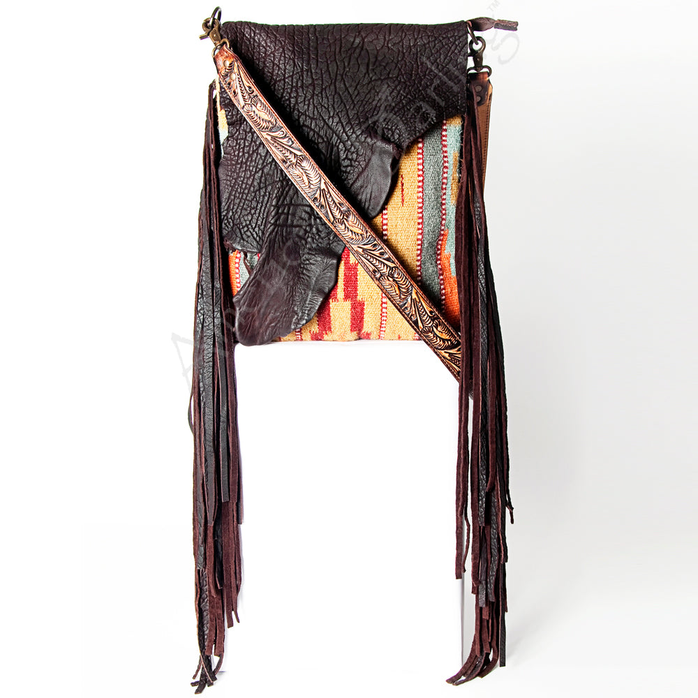 American Darling Cross Body Saddle Blanket Fabric Leather Western Women Bag Handbag Purse Crossbody Travel Bags College
