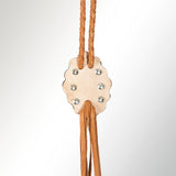 American Darling ADJW106A Braided Genuine Leather Jewelry Necklace with Concho
