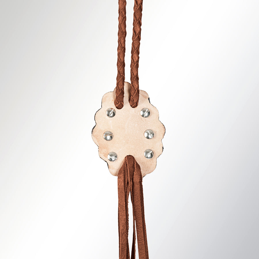 American Darling Braided Genuine Leather Jewelry Necklace with Concho Handmade Necklaces Timeless Piece for a Style