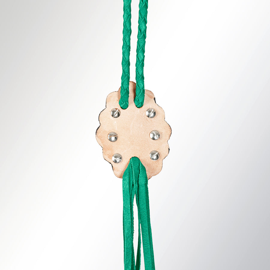 American Darling Braided Genuine Leather Jewelry Necklace with Concho Handmade Necklaces Timeless Piece for a Style