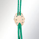 American Darling ADJW106D Braided Genuine Leather Jewelry Necklace with Concho